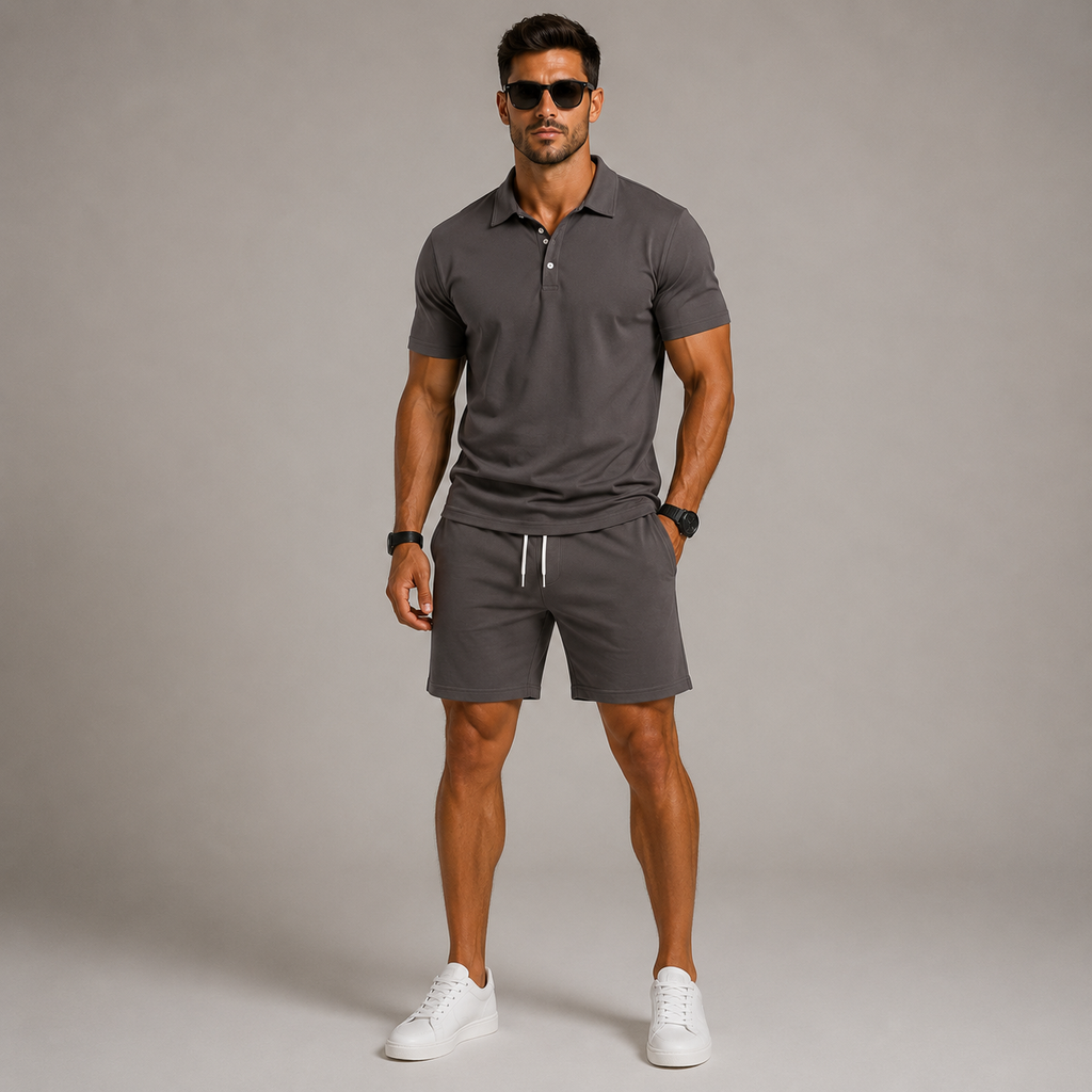 Emmerich | Herren Outfit mit Poloshirt und Shorts