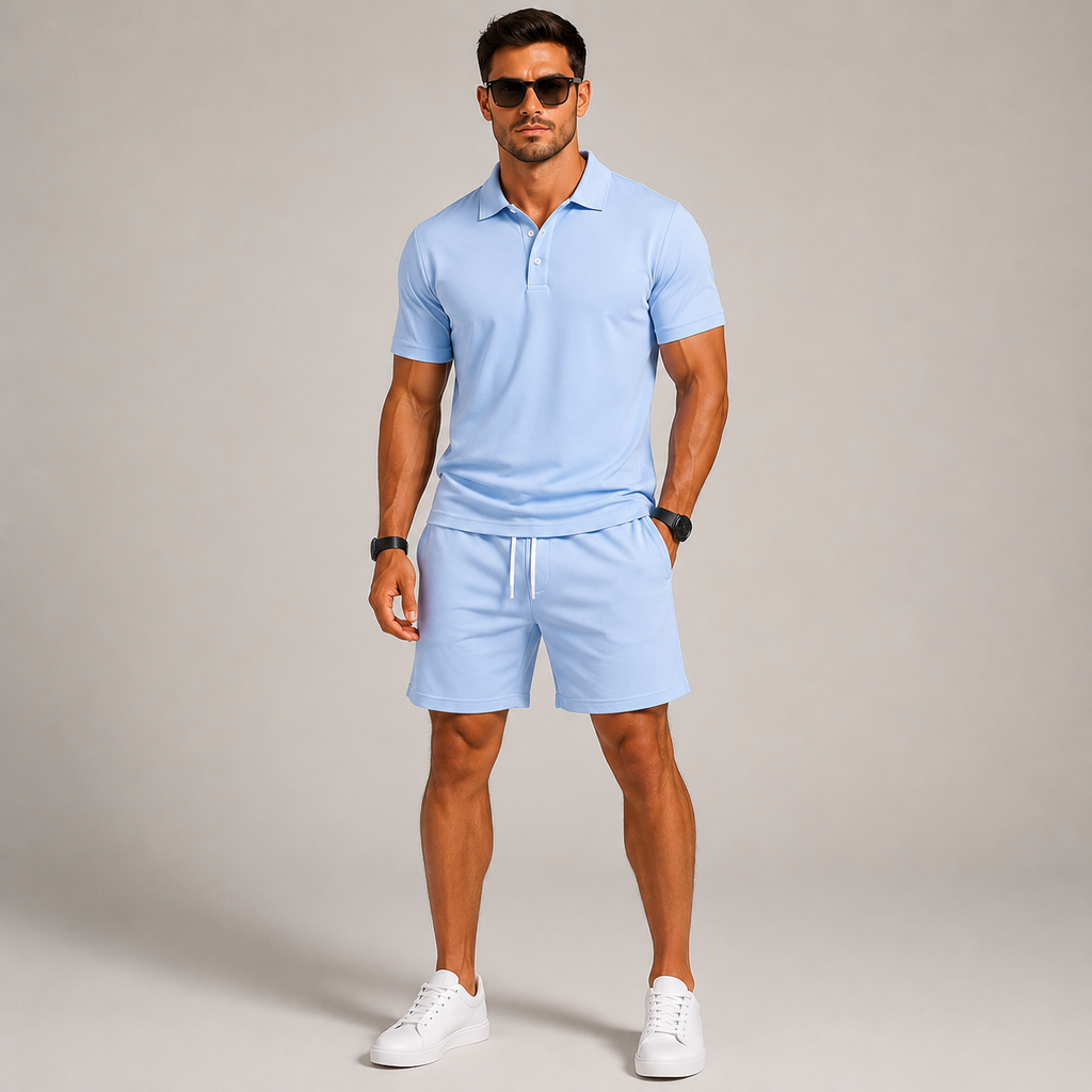 Emmerich | Herren Outfit mit Poloshirt und Shorts