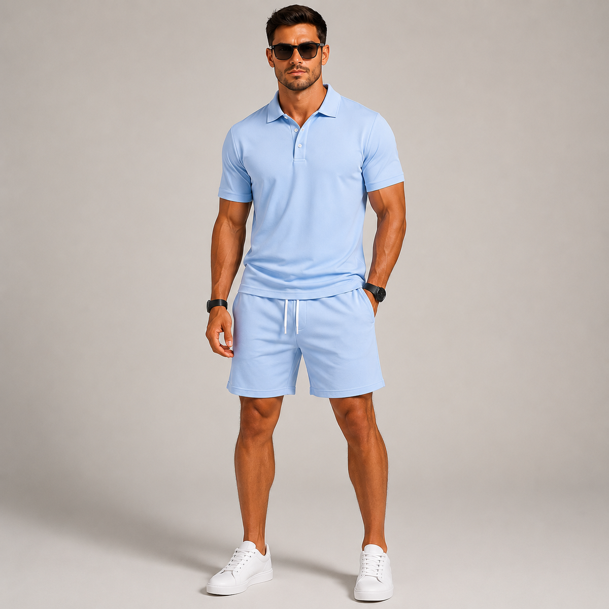 Emmerich | Herren Outfit mit Poloshirt und Shorts