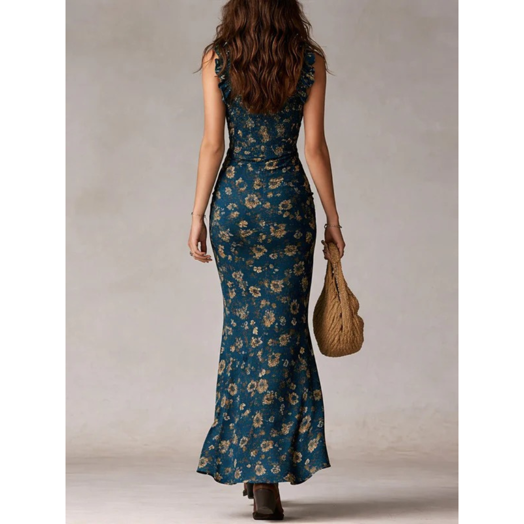 Emmy | Damen Boho Maxikleid Mit Trägern