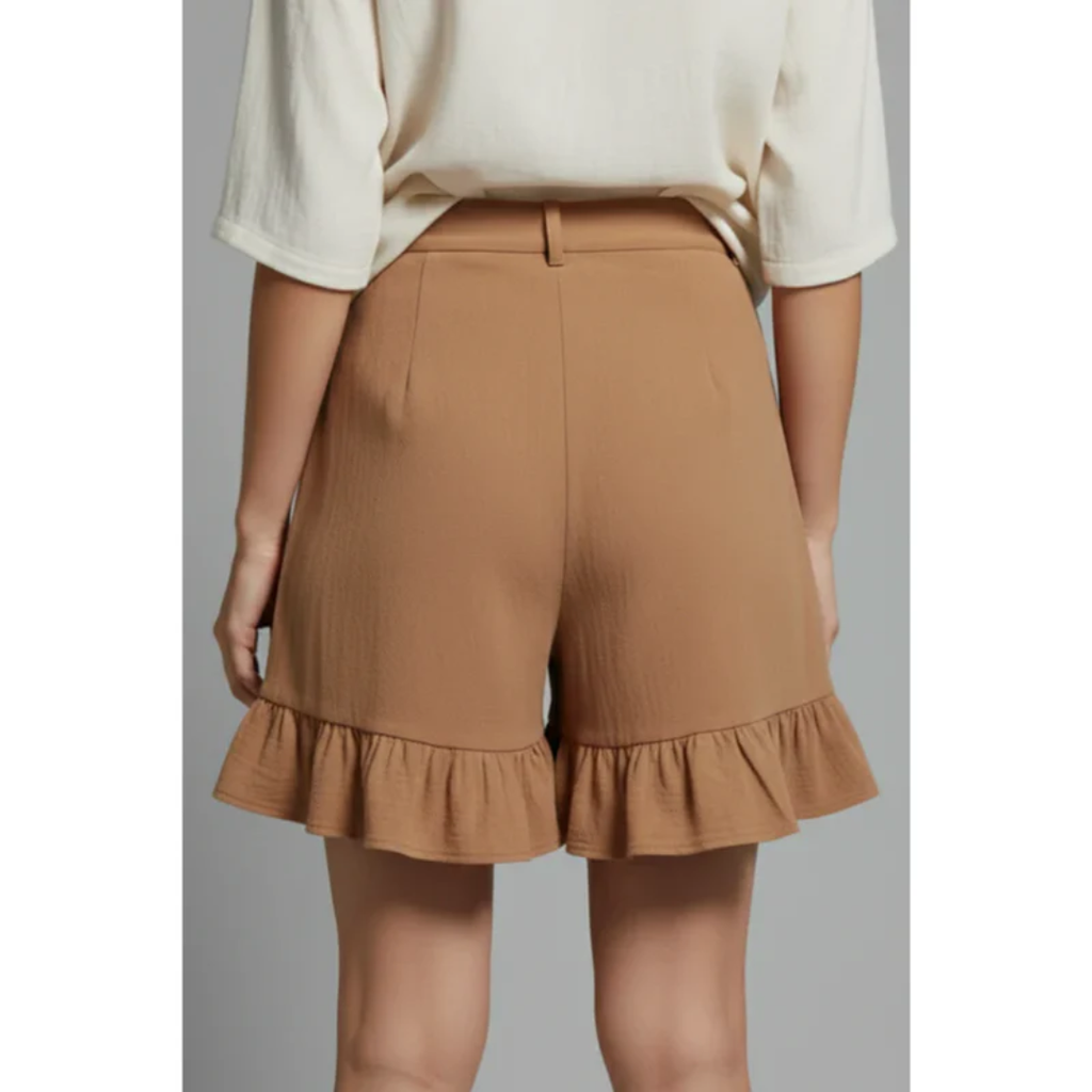 Enya | Damen Shorts Mit Rüschen Saum Für Urlaub