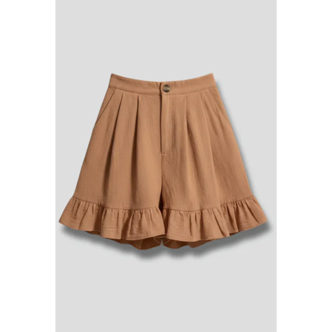 Enya | Damen Shorts Mit Rüschen Saum Für Urlaub