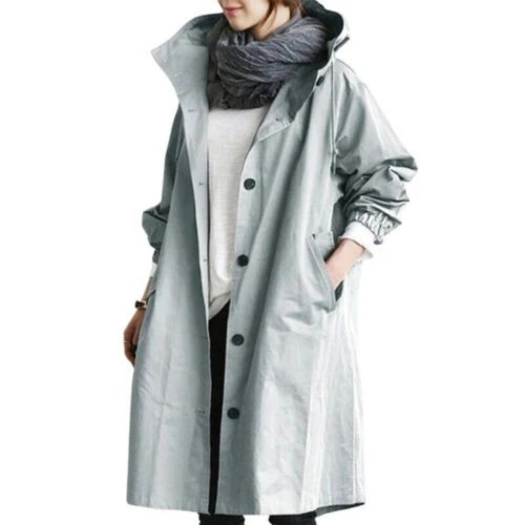 Erika | Damen Wasserdichte Regenjacke in langer Form