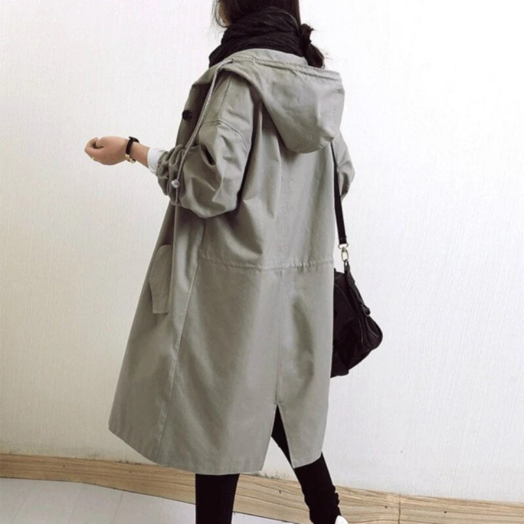 Erika | Damen Wasserdichte Regenjacke in langer Form