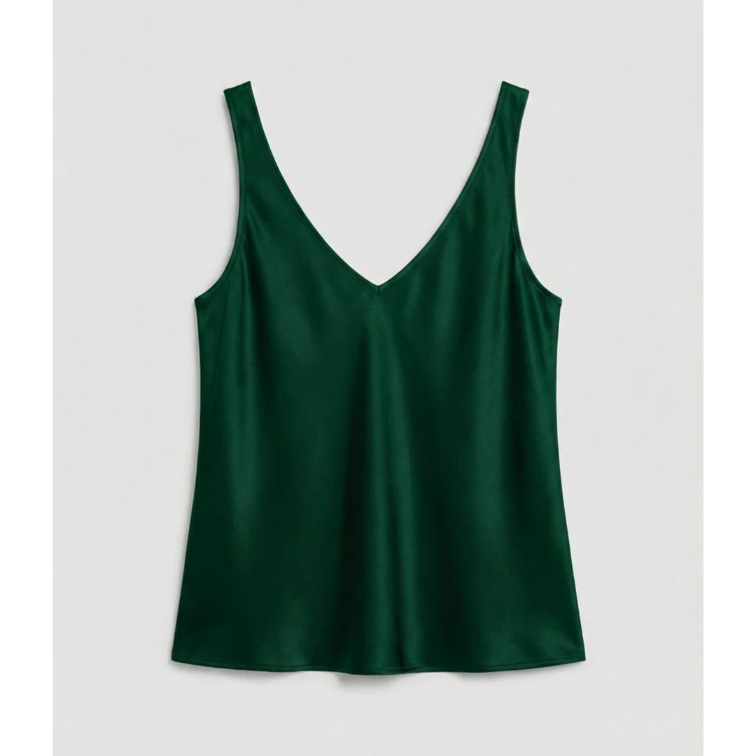 Erni | Damen Satin V-Ausschnitt Tank Top