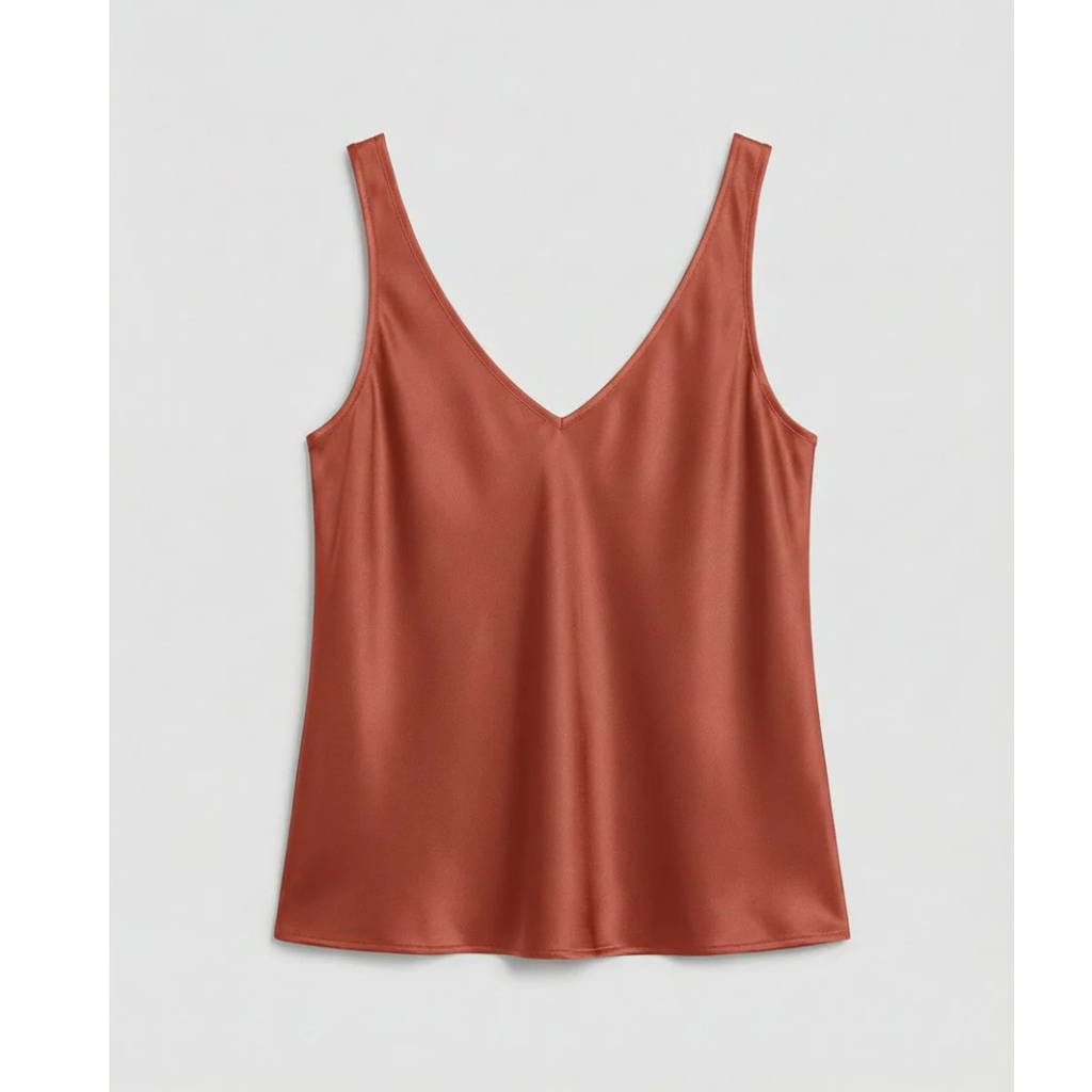 Erni | Damen Satin V-Ausschnitt Tank Top