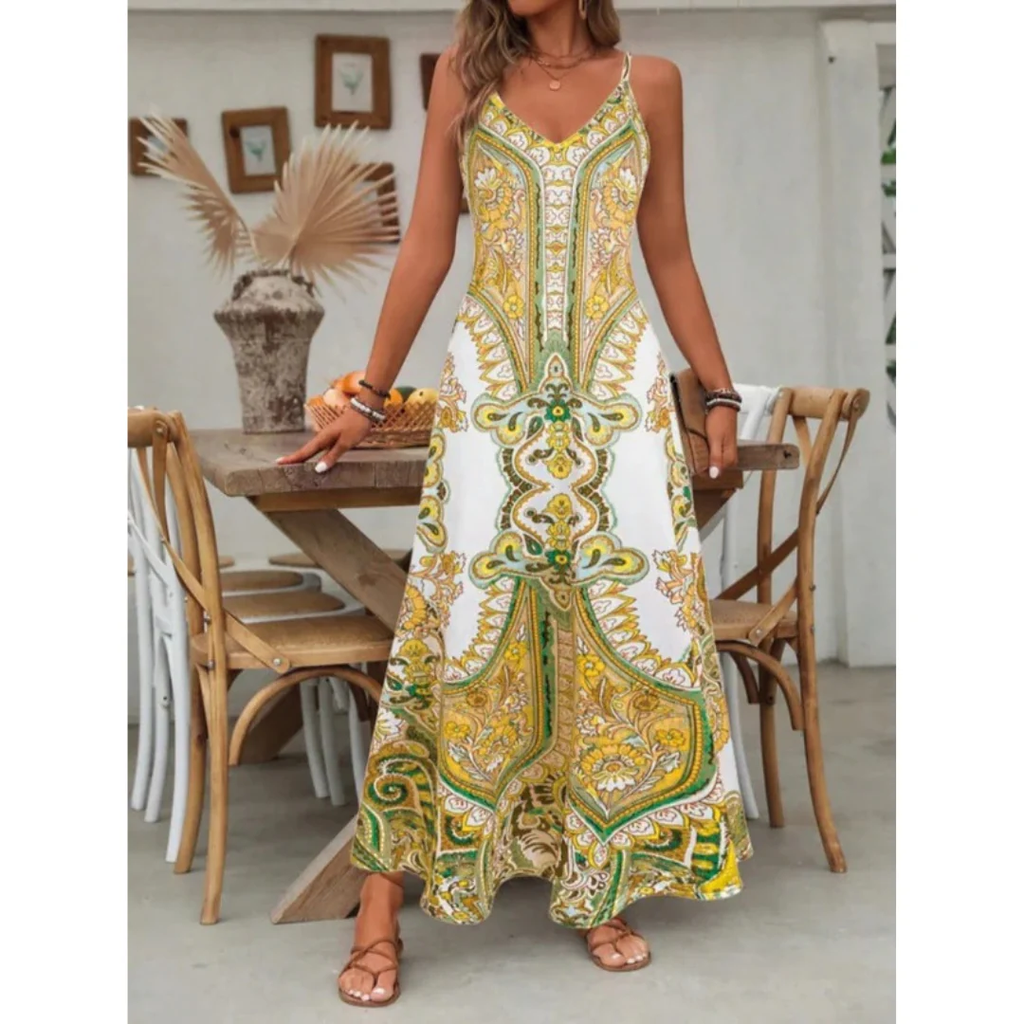 Estela | Damen Bequemes Sommerkleid Maxi