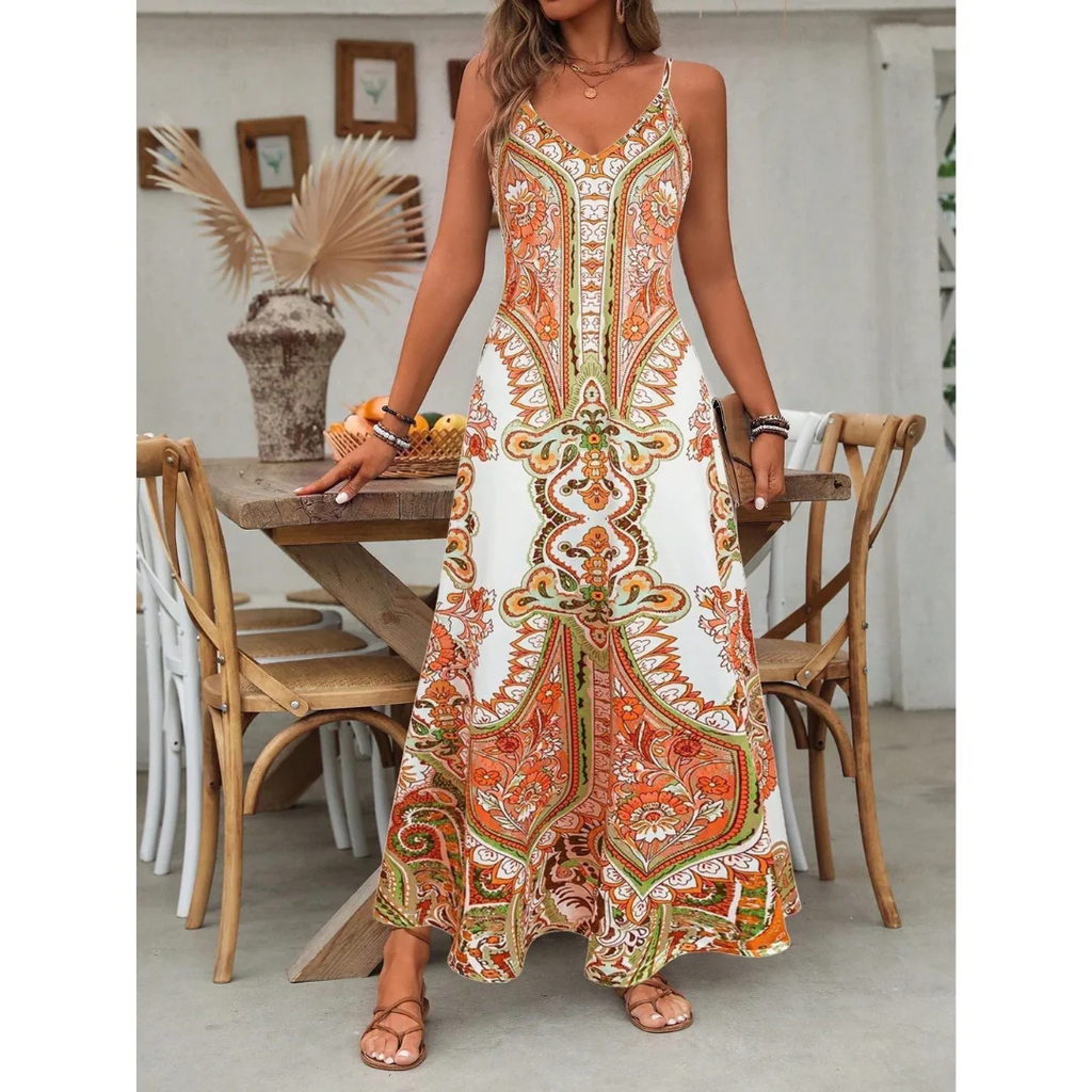 Estela | Damen Bequemes Sommerkleid Maxi