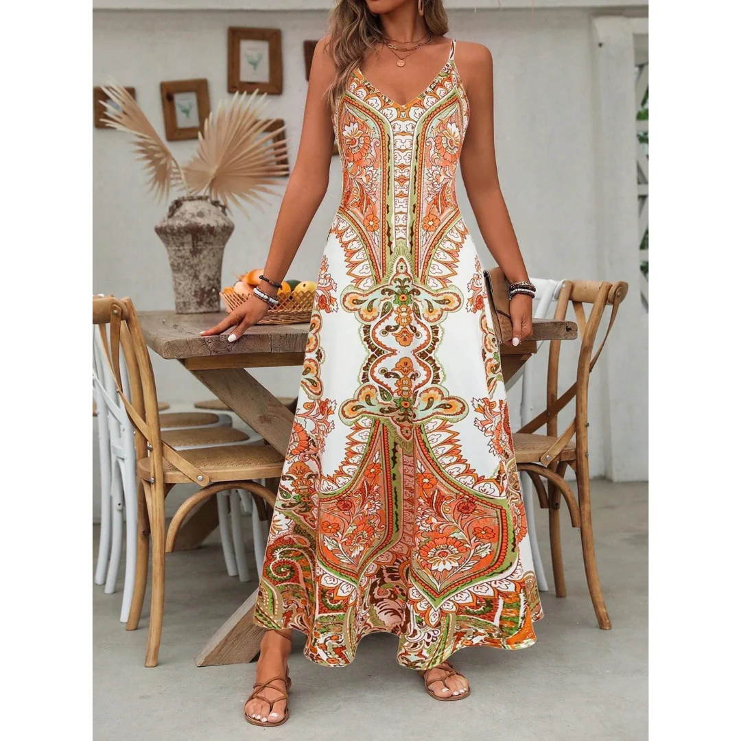 Estela | Damen Bequemes Sommerkleid Maxi