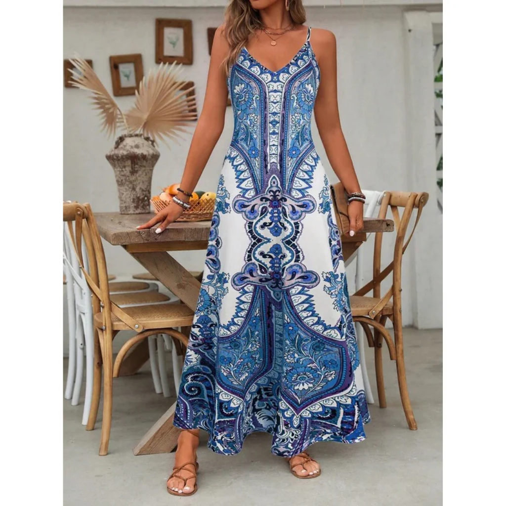 Estela | Damen Bequemes Sommerkleid Maxi