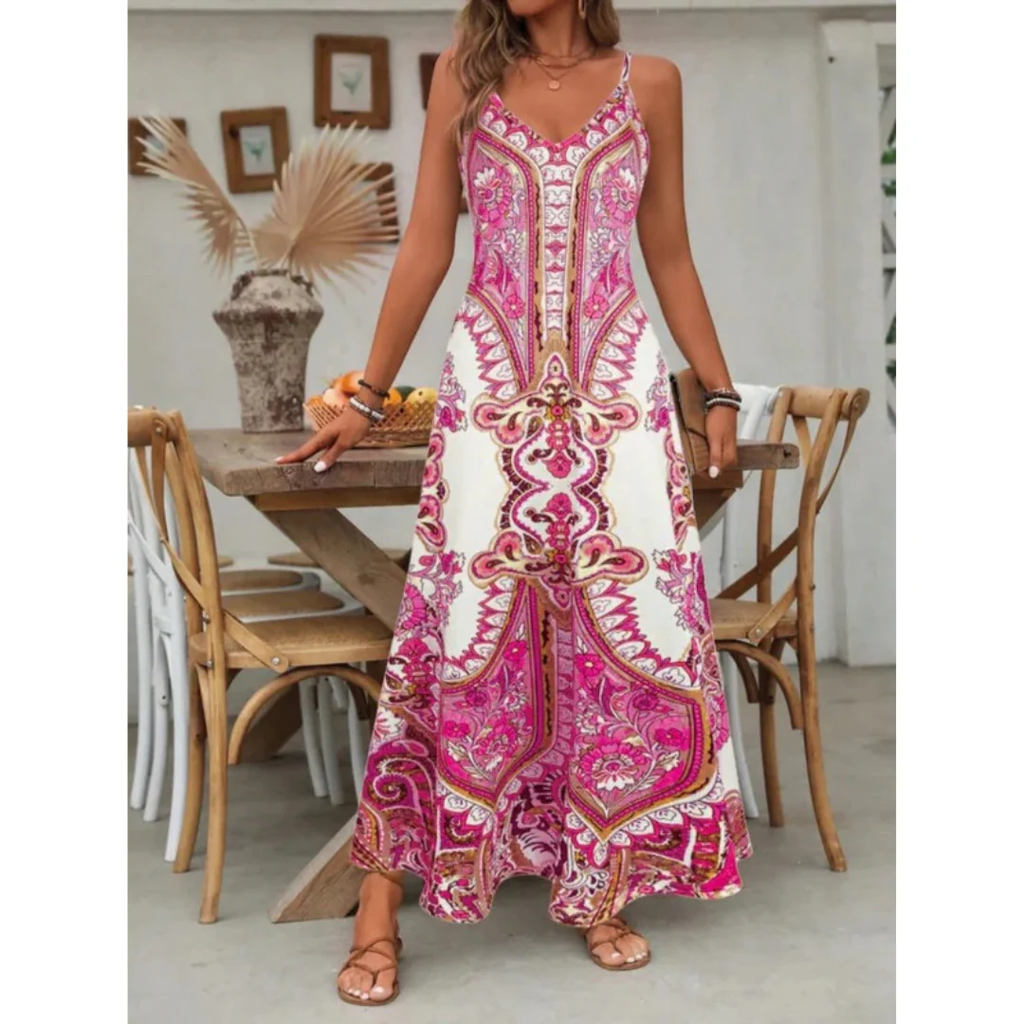 Estela | Damen Bequemes Sommerkleid Maxi