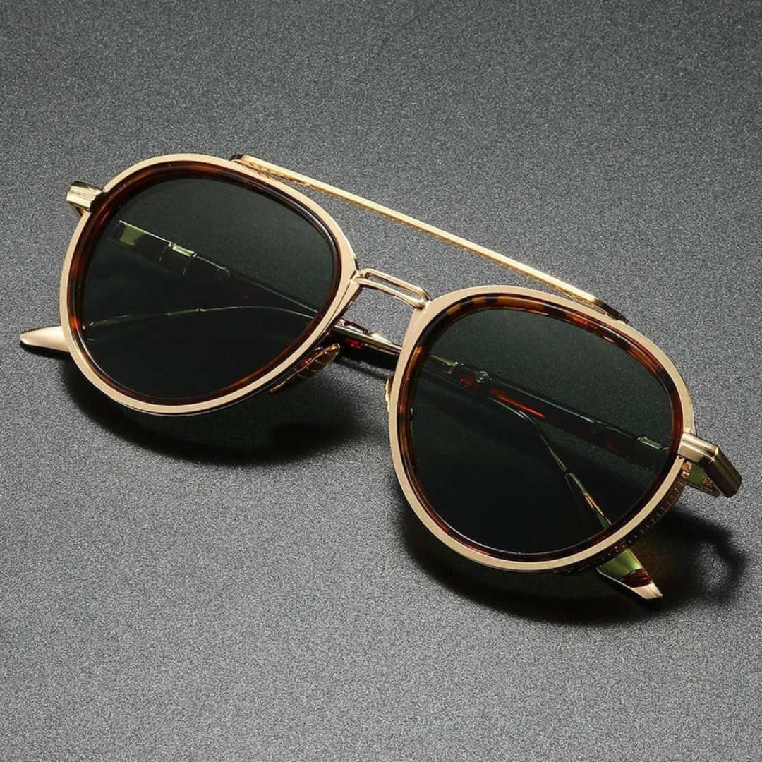 Ethan | Herren Sonnenbrille Aviator Retro Gold Polarisiert