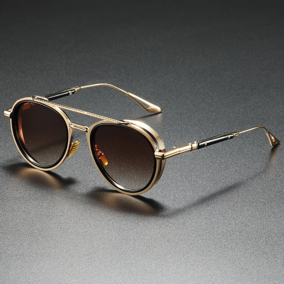 Ethan | Herren Sonnenbrille Aviator Retro Gold Polarisiert