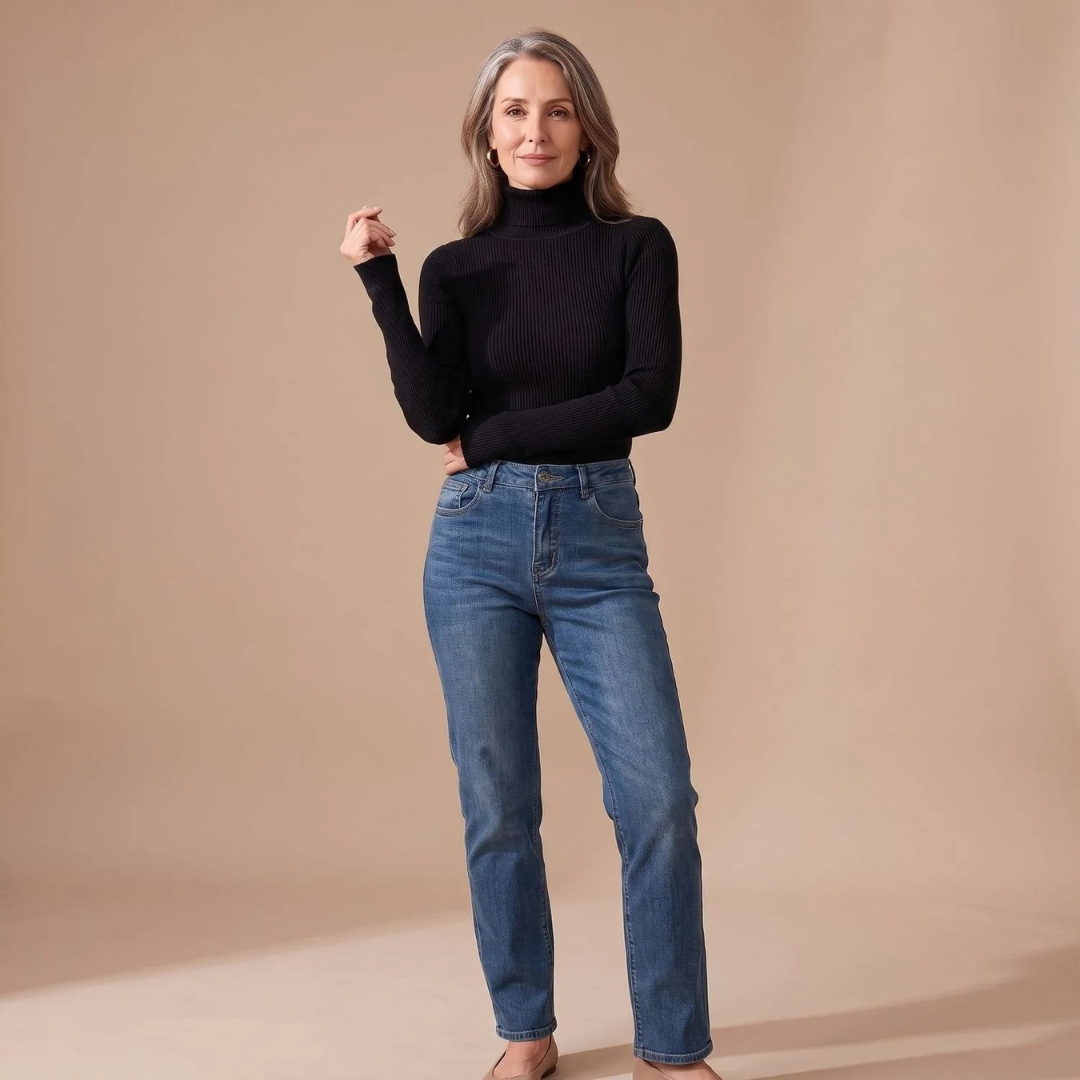 Eveline | Damen Rollkragenpullover mit Langarm