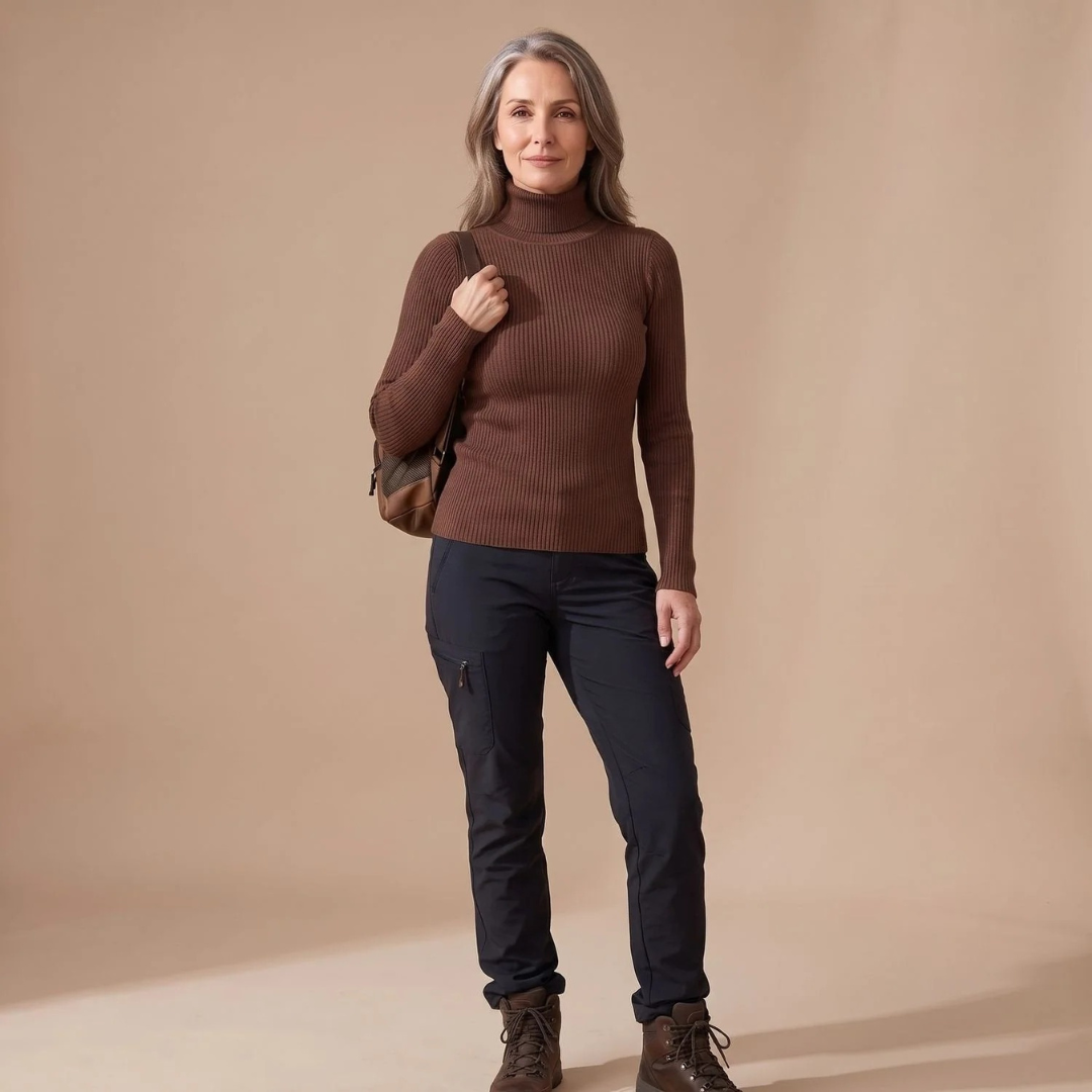 Eveline | Damen Rollkragenpullover mit Langarm