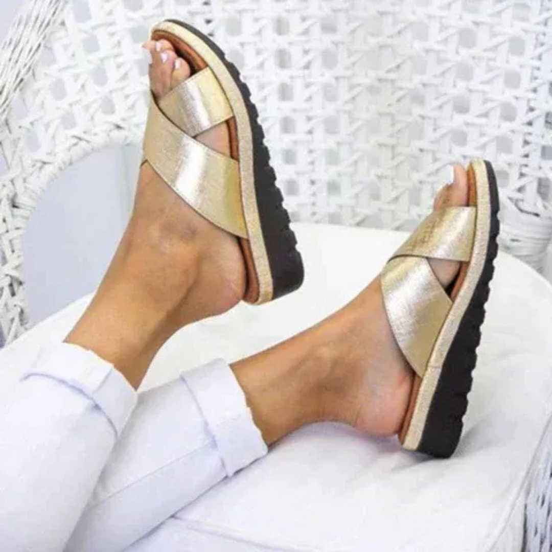 Farah | Moderne Damen Sandalen Alltag Reise flach
