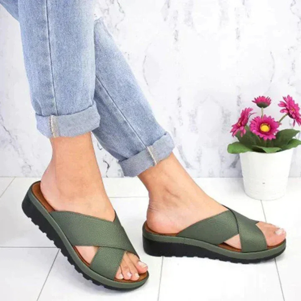 Farah | Moderne Damen Sandalen Alltag Reise flach