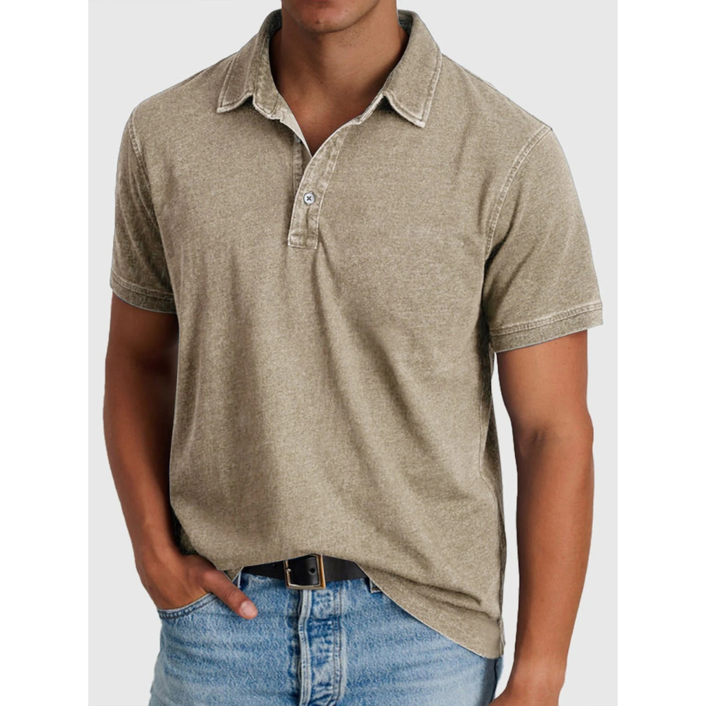 Fiete | Herren Stilvolles Denim Poloshirt