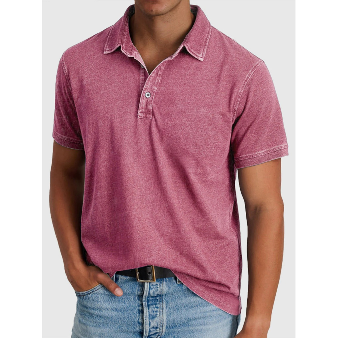 Fiete | Herren Stilvolles Denim Poloshirt