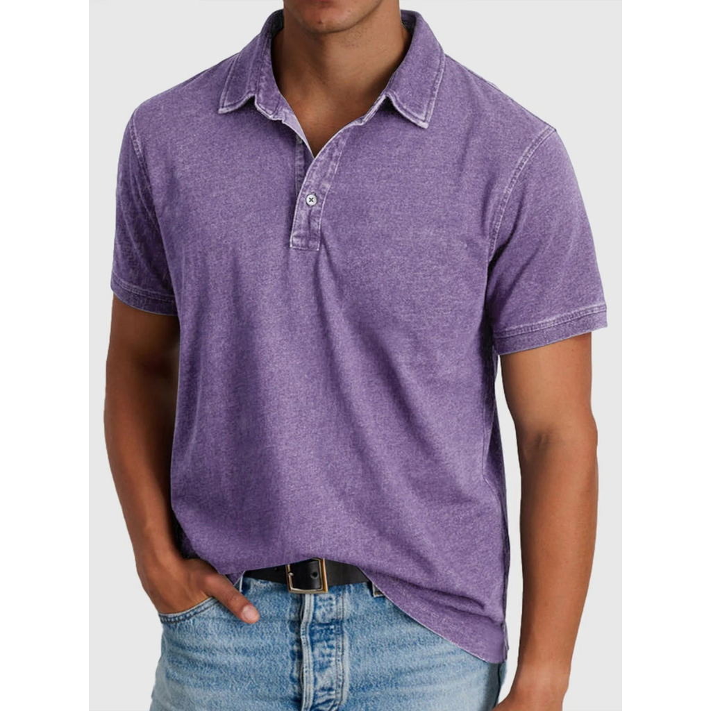 Fiete | Herren Stilvolles Denim Poloshirt