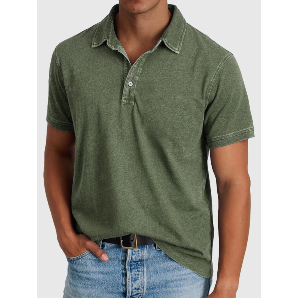 Fiete | Herren Stilvolles Denim Poloshirt