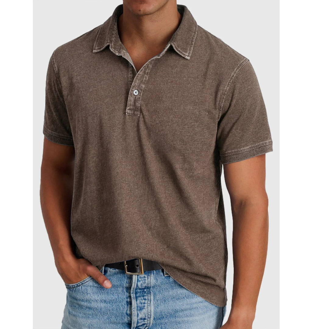 Fiete | Herren Stilvolles Denim Poloshirt