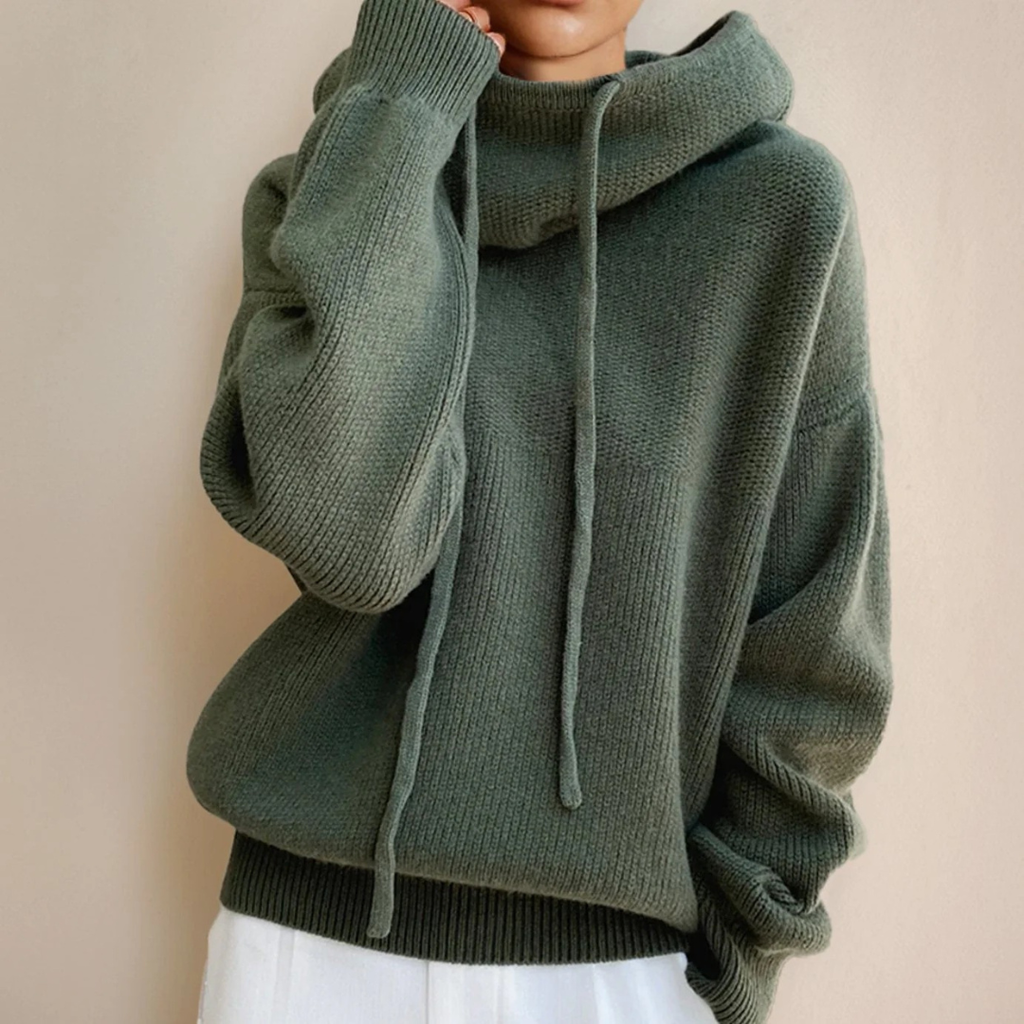 Fina | Damen Hoodie mit Strickmuster und Komfort