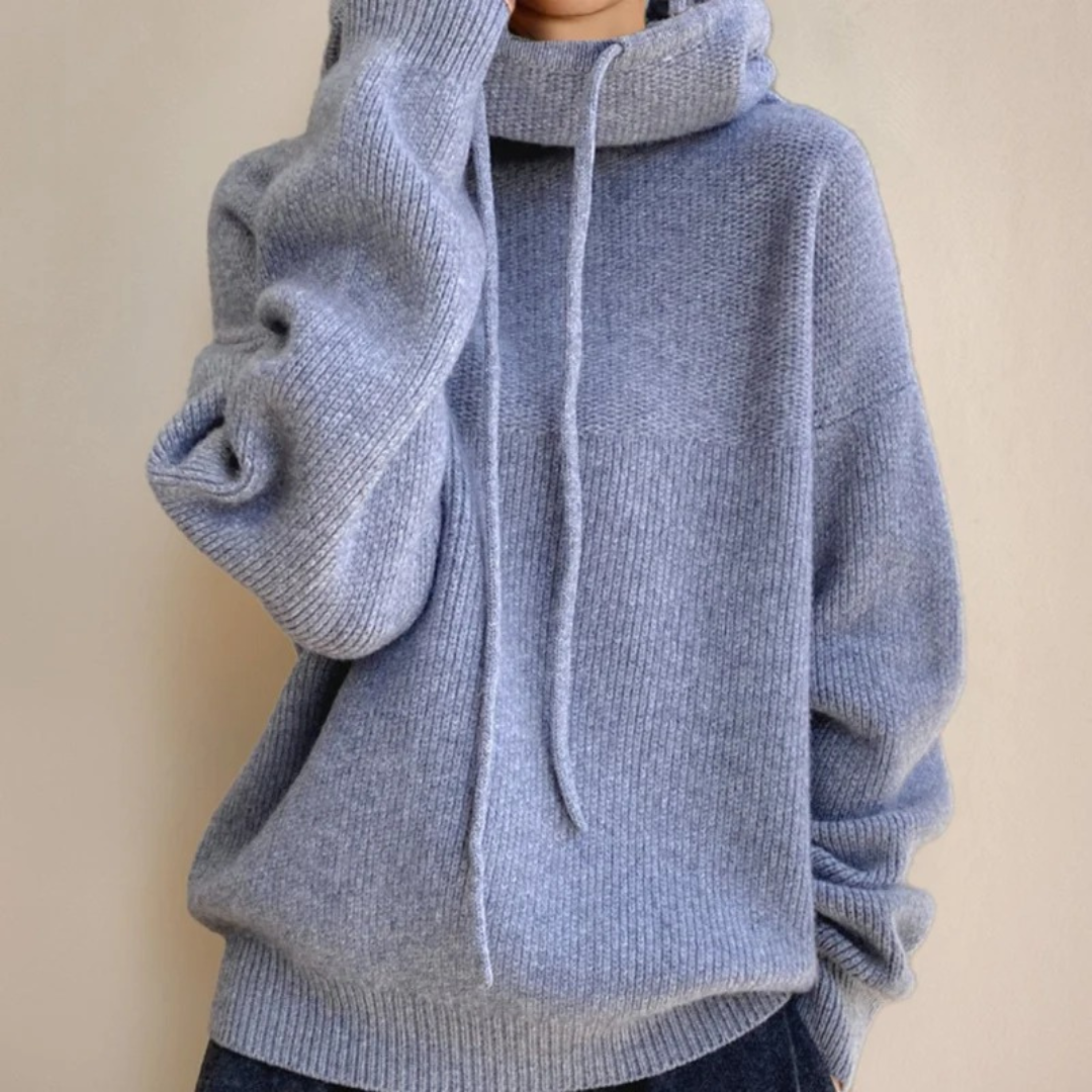 Fina | Damen Hoodie mit Strickmuster und Komfort