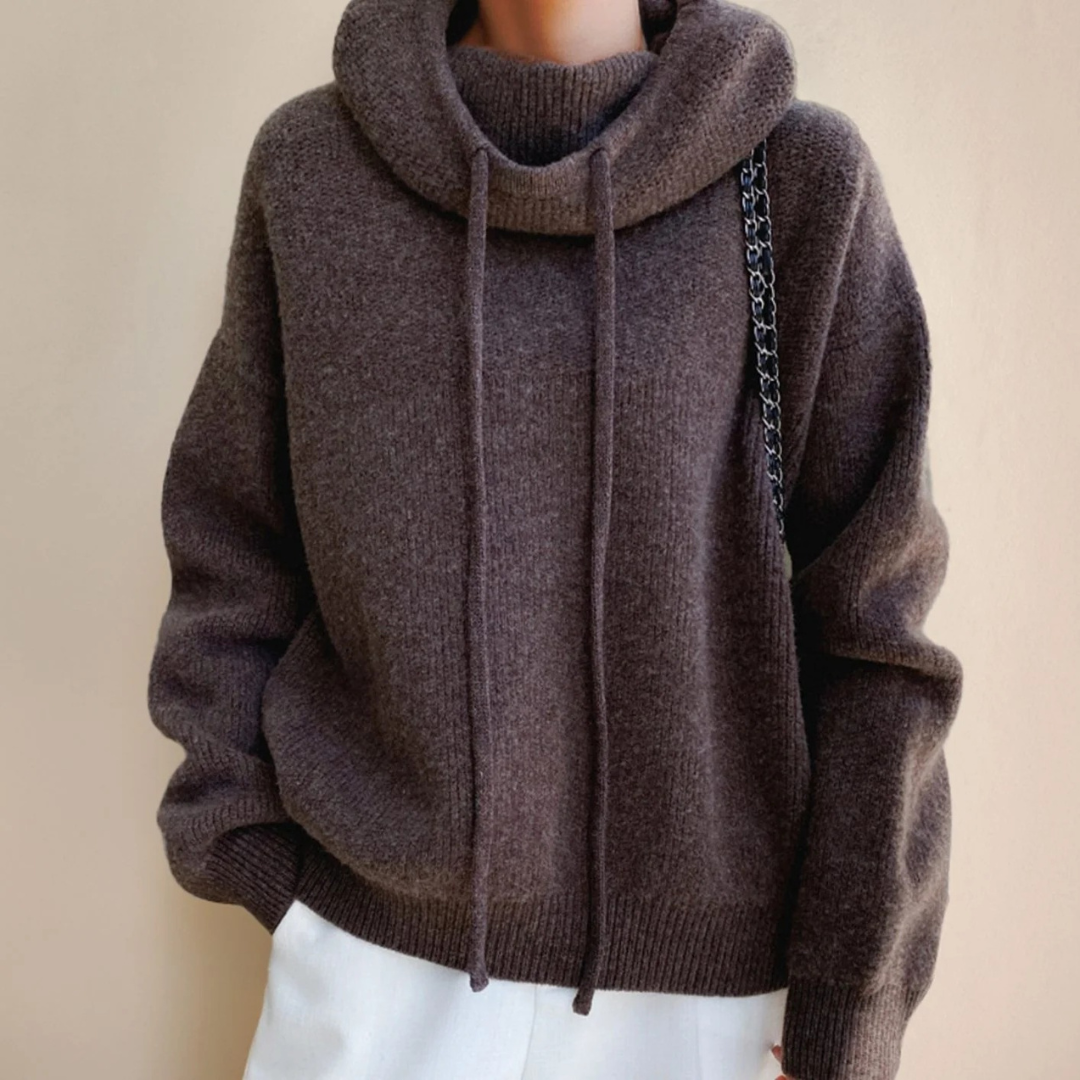 Fina | Damen Hoodie mit Strickmuster und Komfort