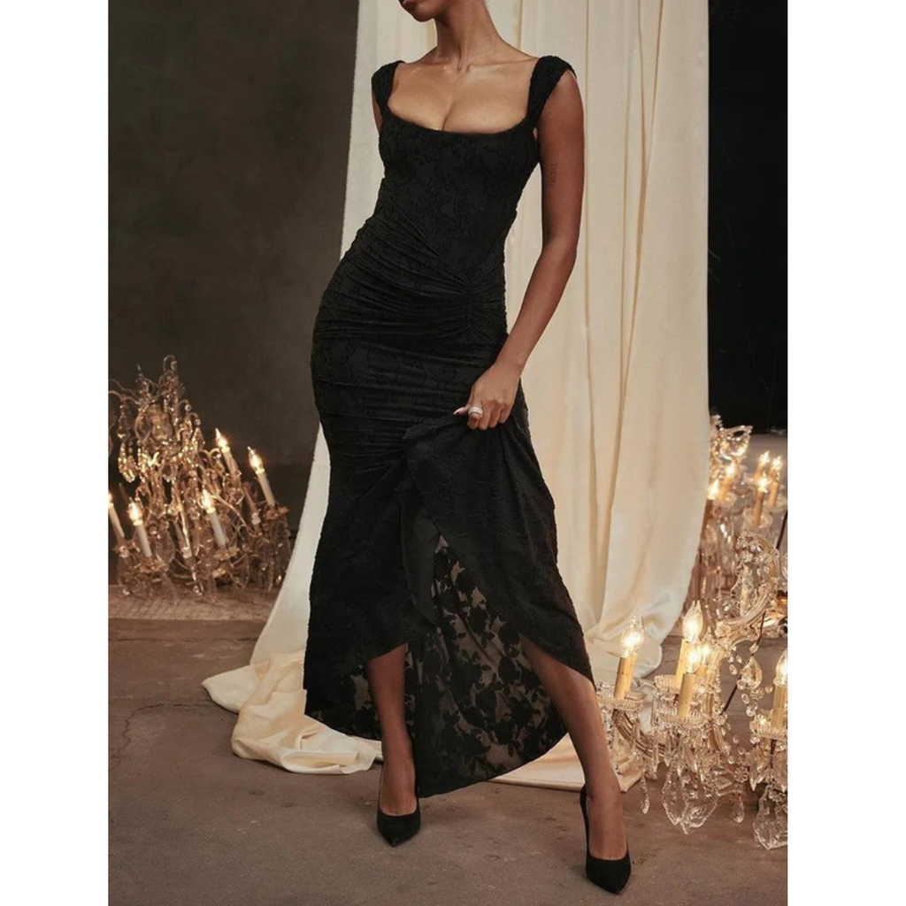 Fine | Damen Elegante Hochzeitsgast Maxikleid
