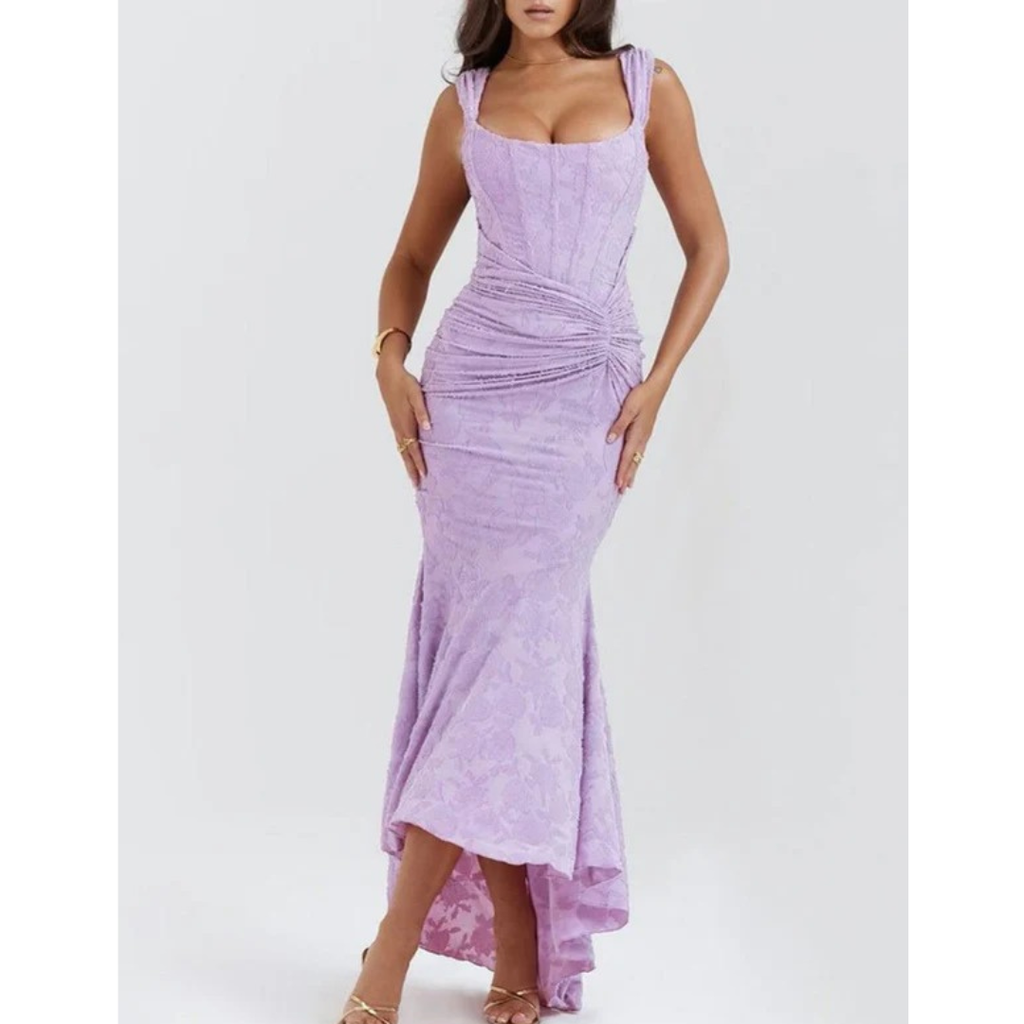Fine | Damen Elegante Hochzeitsgast Maxikleid
