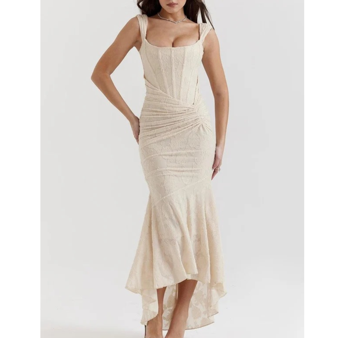 Fine | Damen Elegante Hochzeitsgast Maxikleid
