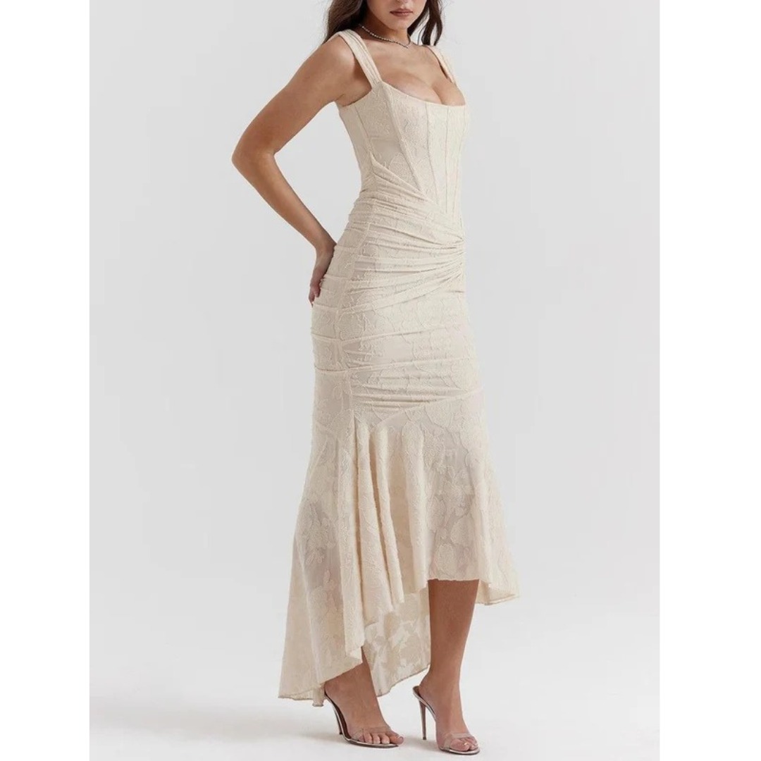 Fine | Damen Elegante Hochzeitsgast Maxikleid