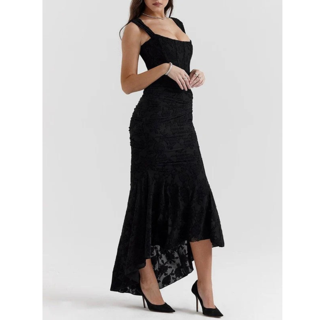 Fine | Damen Elegante Hochzeitsgast Maxikleid