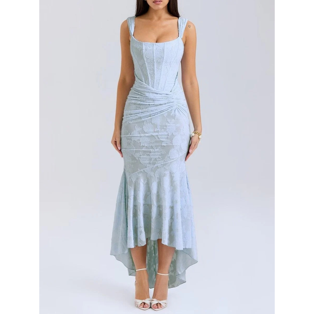 Fine | Damen Elegante Hochzeitsgast Maxikleid