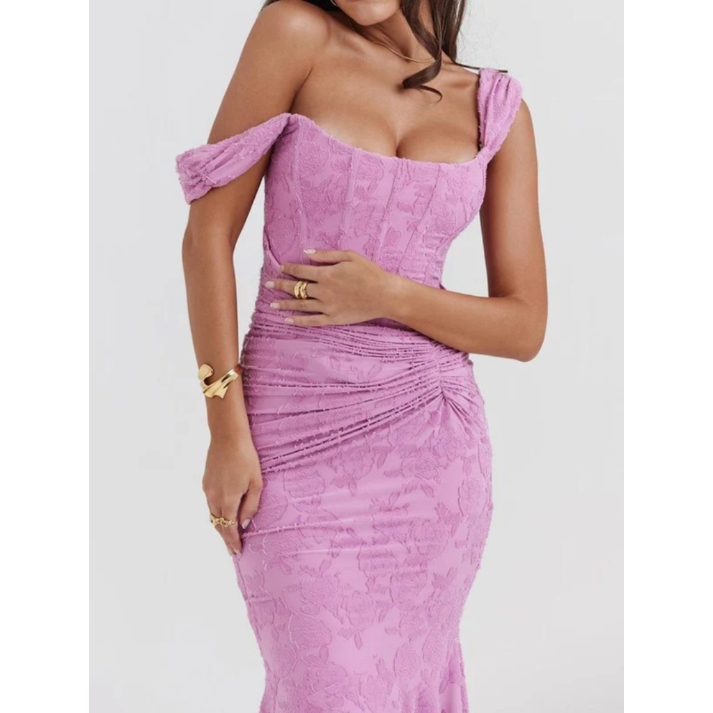 Fine | Damen Elegante Hochzeitsgast Maxikleid