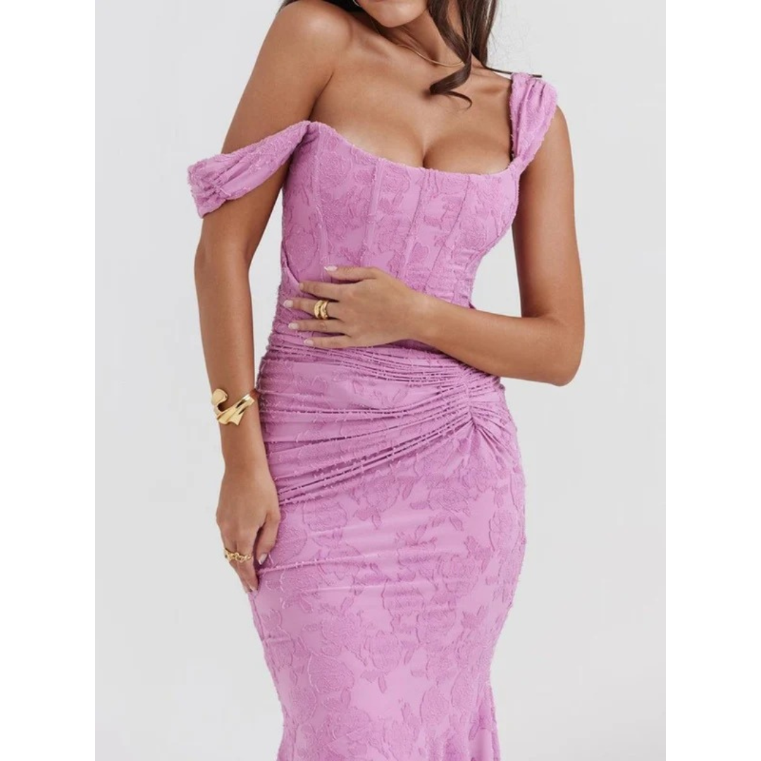 Fine | Damen Elegante Hochzeitsgast Maxikleid