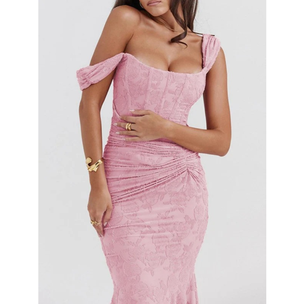 Fine | Damen Elegante Hochzeitsgast Maxikleid