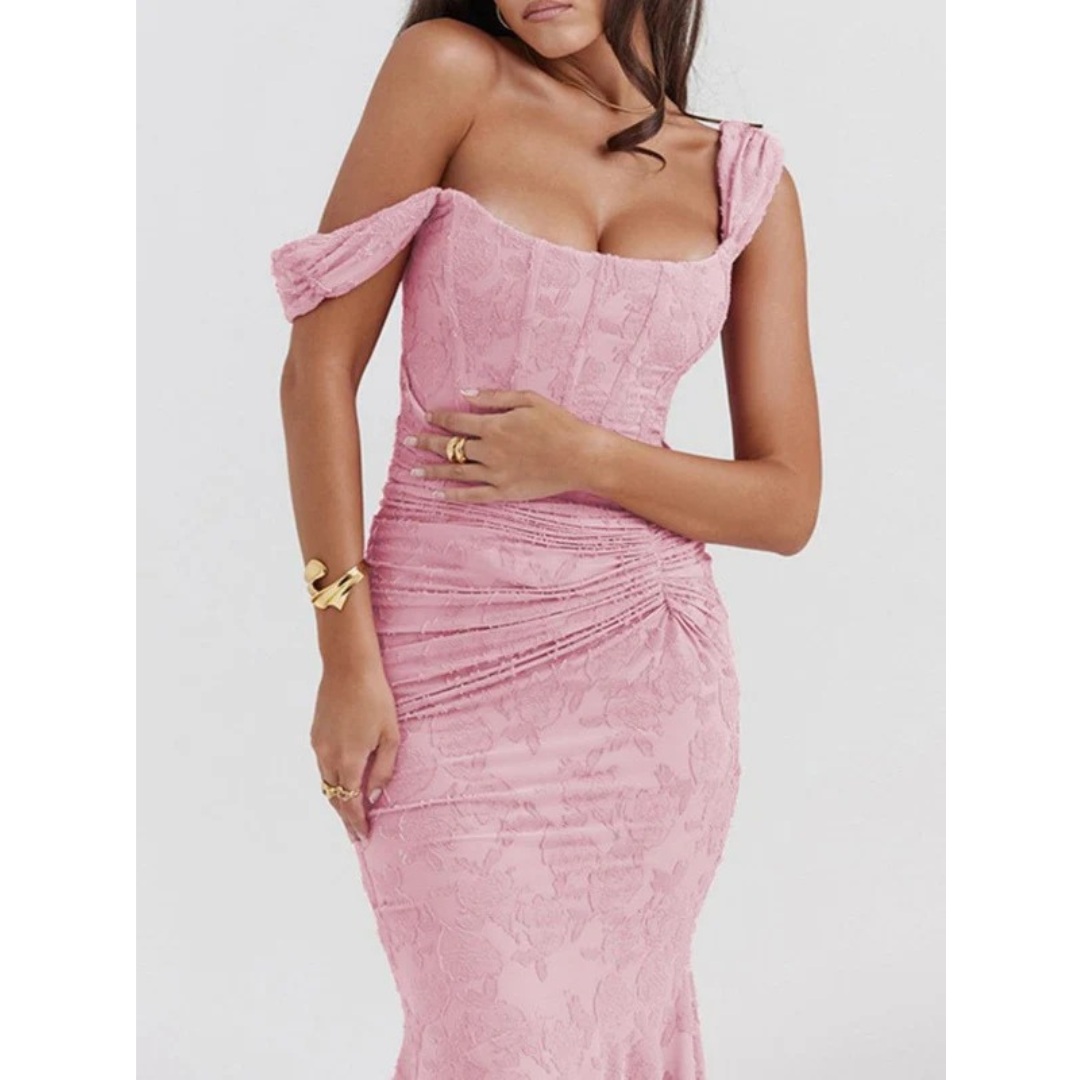 Fine | Damen Elegante Hochzeitsgast Maxikleid