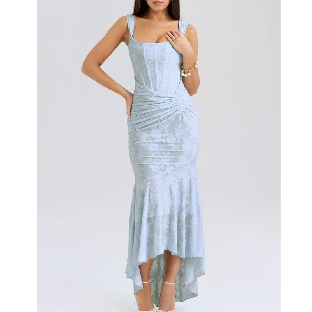 Fine | Damen Elegante Hochzeitsgast Maxikleid
