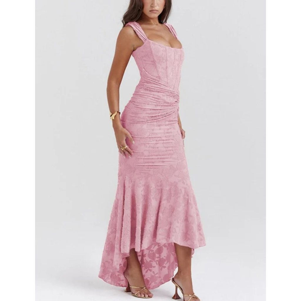 Fine | Damen Elegante Hochzeitsgast Maxikleid