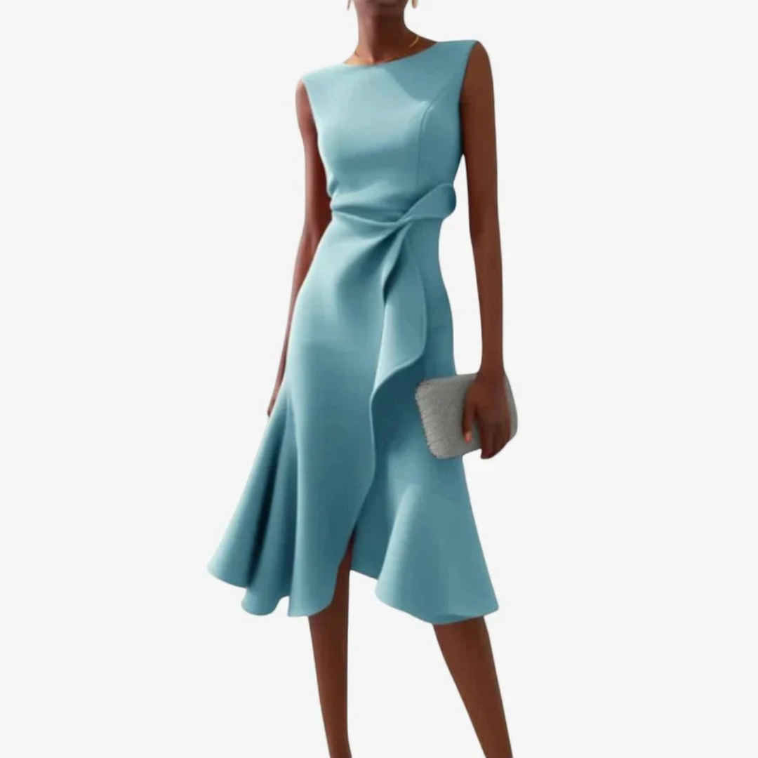 Finja | Damen Midi Kleid Mit Weiter Form Für Hochzeit