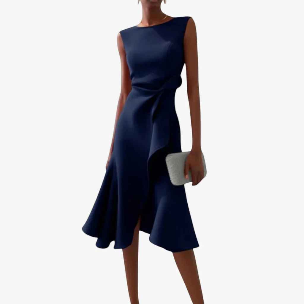 Finja | Damen Midi Kleid Mit Weiter Form Für Hochzeit