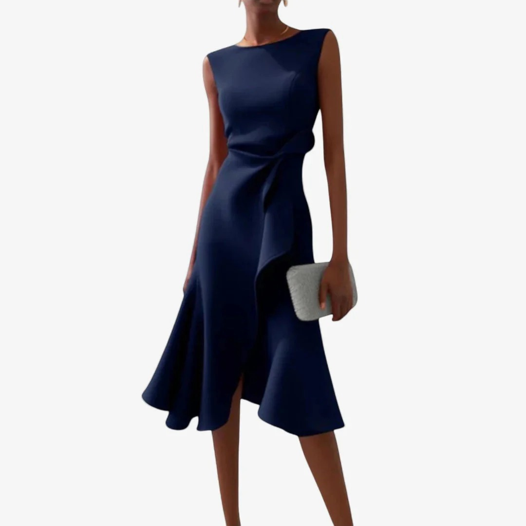 Finja | Damen Midi Kleid Mit Weiter Form Für Hochzeit