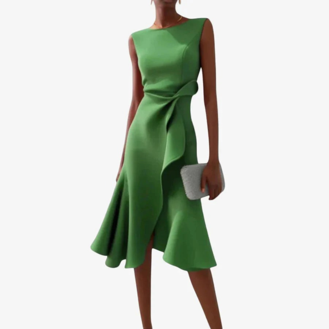 Finja | Damen Midi Kleid Mit Weiter Form Für Hochzeit
