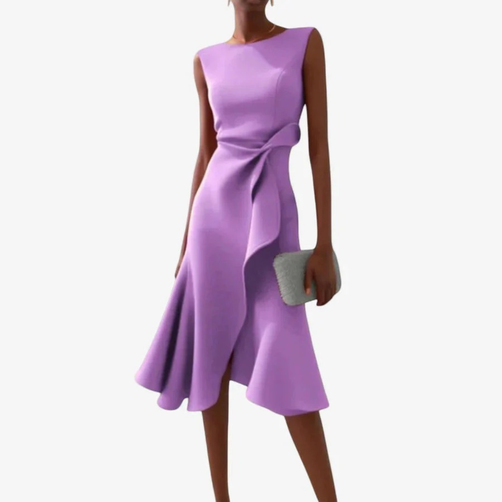 Finja | Damen Midi Kleid Mit Weiter Form Für Hochzeit