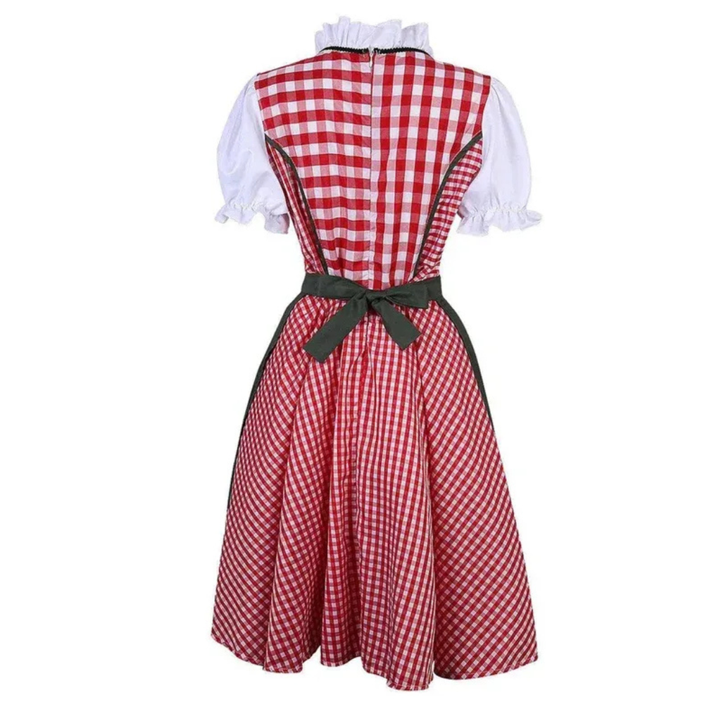 Fiona | Damen Kariertes Oktoberfest Dirndl mit Karomuster