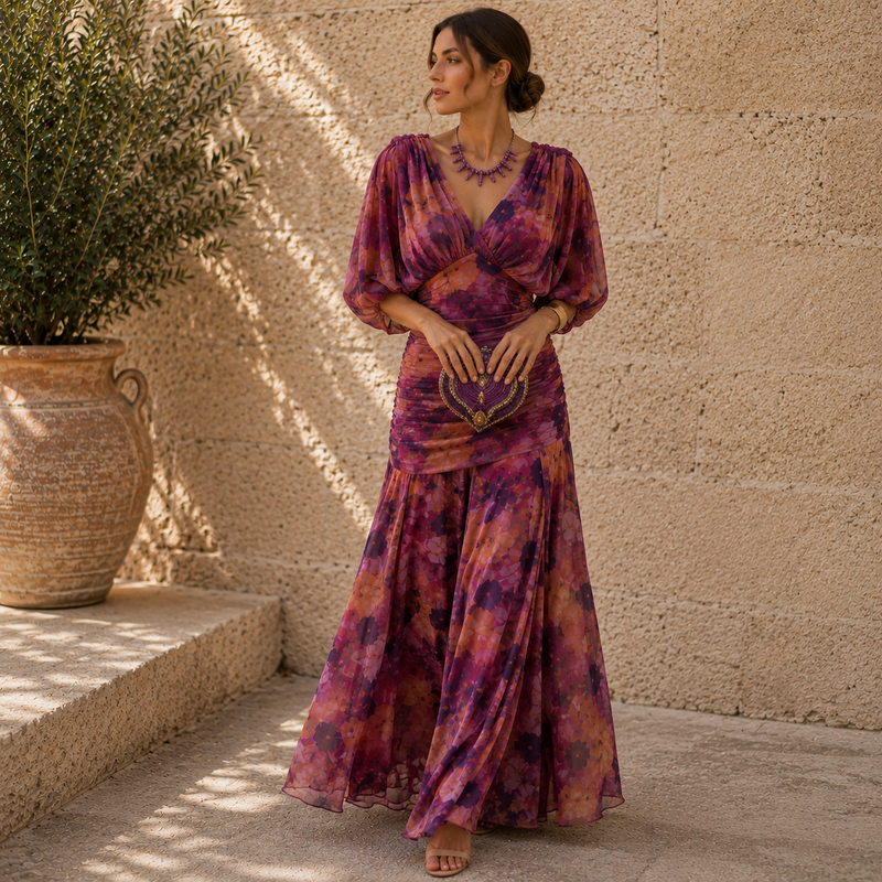 Florence | Damen Stilvolles maxi kleid Elegant