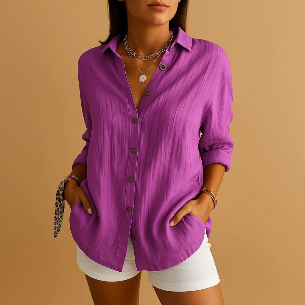 Florentine | Damen Bluse aus Leinen Locker