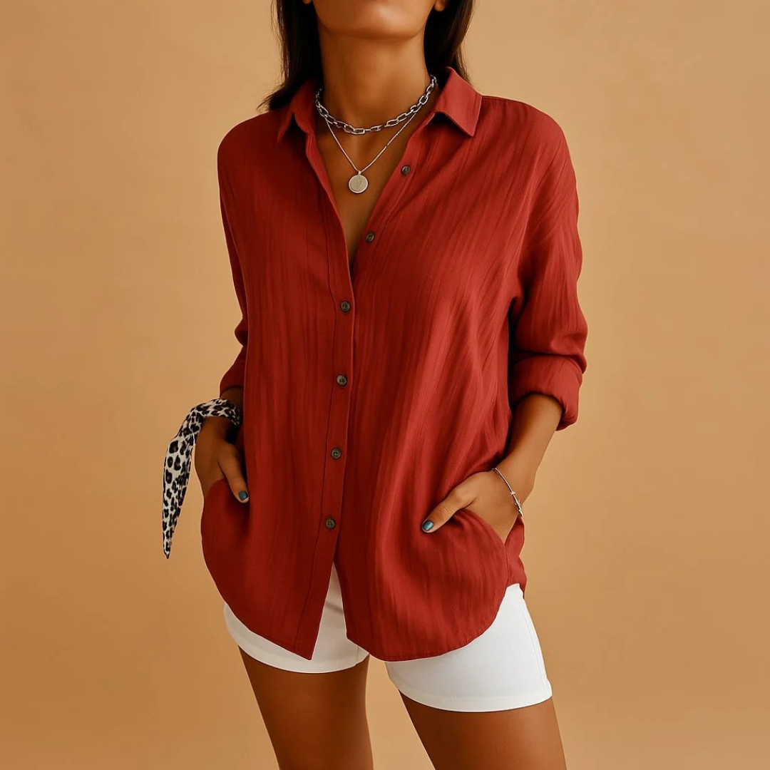 Florentine | Damen Bluse aus Leinen Locker